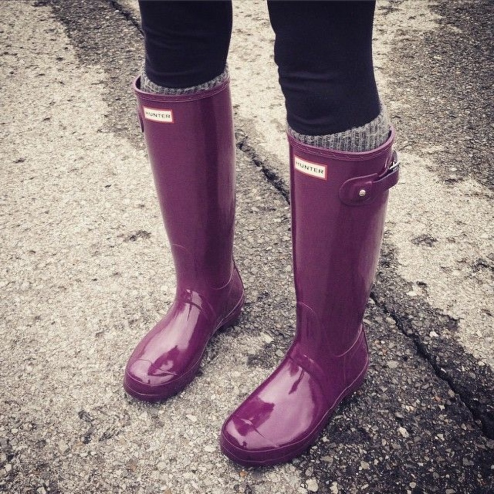 Blackberry high gloss Wellington boots